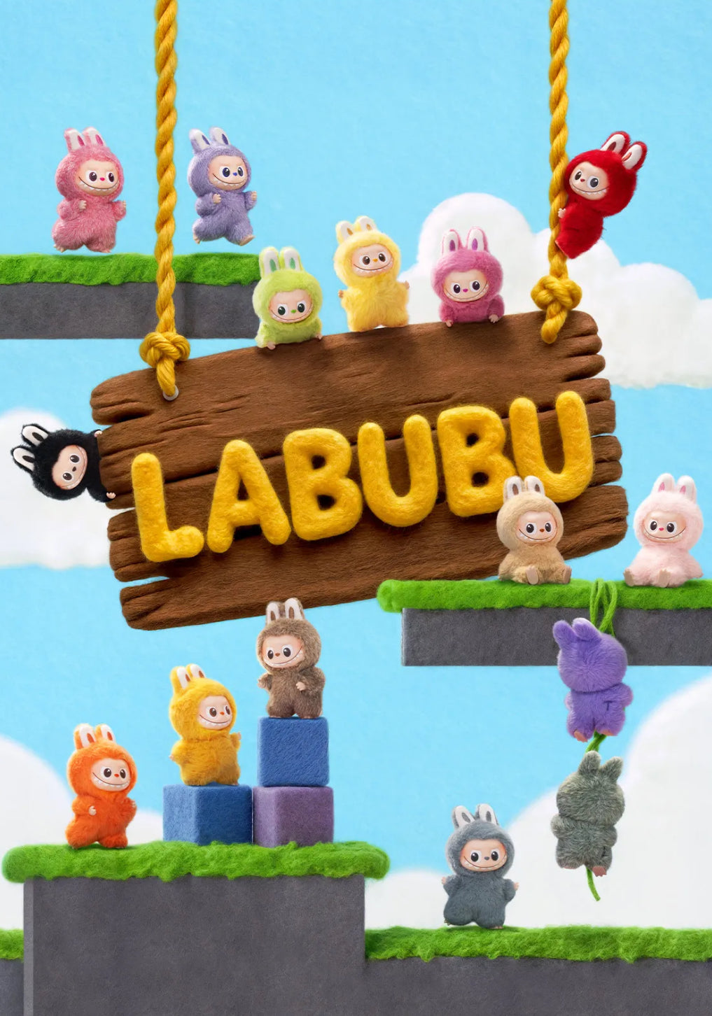 Pop Mart – THE MONSTERS PIN FOR LOVE Serie – Überraschungsbox mit Vinyl Plüschanhänger (A–M)