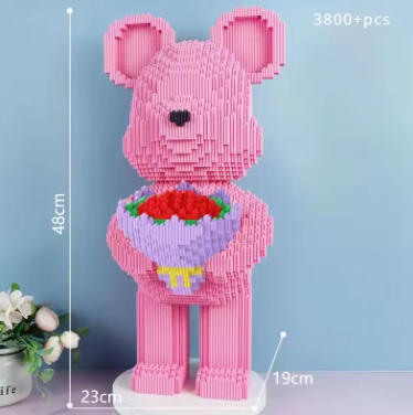 Block de construction Ours - Rose / Blanc / Vert / Violet