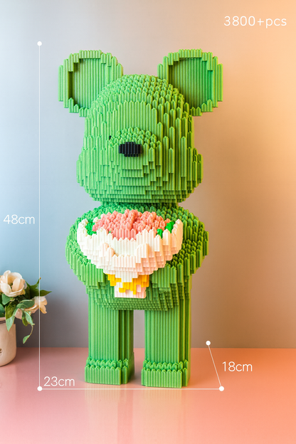 Bären-Bausteine ​​– Rosa / Weiß / Grün / Lila